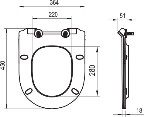 Сиденье для унитаза VITA Slim